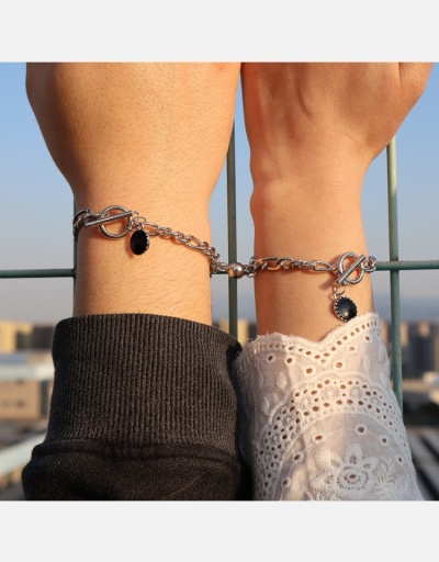 Hollow Out Chain Alloy Material Couple Bracelet Set #794648 $5.62 USD, Wholesale Fashion Bracelet