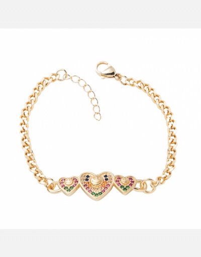 Replica  Fashion Heart Shape Chain Bracelet   #794649 $11.23 USD for Wholesale