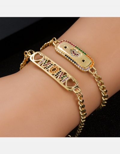 Unisex Copper  Zircon Heart  Letter Couple Bracelets #794652 $10.43 USD, Wholesale Fashion Bracelet