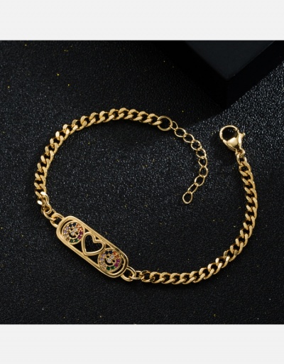 Replica Sunflower Heart Hollow Out Copper Bracelet For Women #794657 $10.40 USD for Wholesale