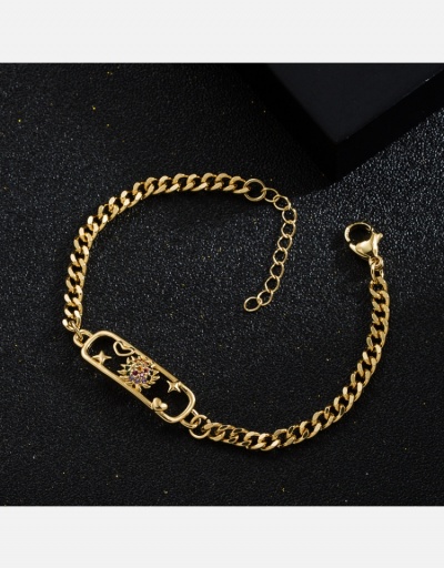 Replica Sunflower Heart Hollow Out Copper Bracelet For Women #794657 $10.40 USD for Wholesale