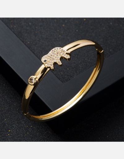 Cute Copper  Elephant Rhinestone  Bracelets For Women #794664 $16.97 USD, Wholesale Fashion Bracelet