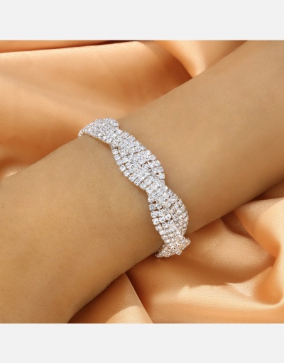 Replica Easy Matching Twist Rhinestone  Bracelets For Ladies #794665 $9.10 USD for Wholesale