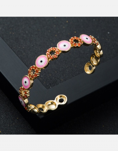 Replica Copper  Rhinestone  Evil Eye Bracelets For Women #794668 $16.90 USD for Wholesale