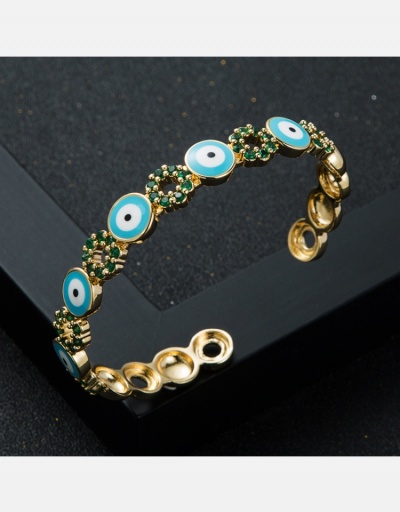 Replica Copper  Rhinestone  Evil Eye Bracelets For Women #794668 $16.90 USD for Wholesale