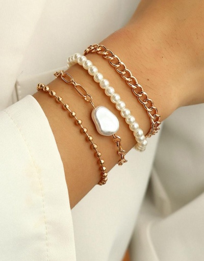 Personality Pearl Chain Fashion Bracelet Suit #794670 $8.13 USD, Wholesale Fashion Bracelet