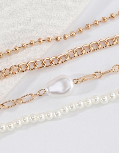 Replica Personality Pearl Chain Fashion Bracelet Suit #794670 $8.13 USD for Wholesale