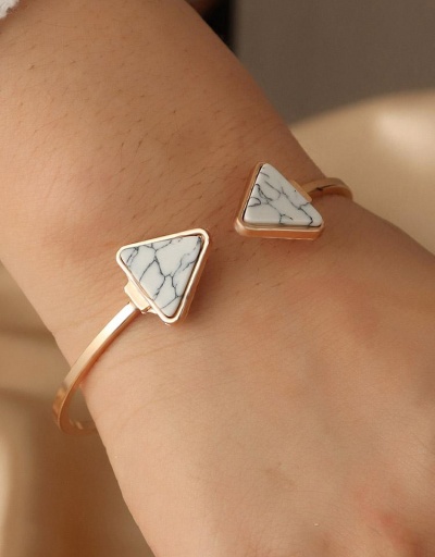 Chic Triangle C-Shape Bracelet For Women #794683 $6.89 USD, Wholesale Fashion Bracelet