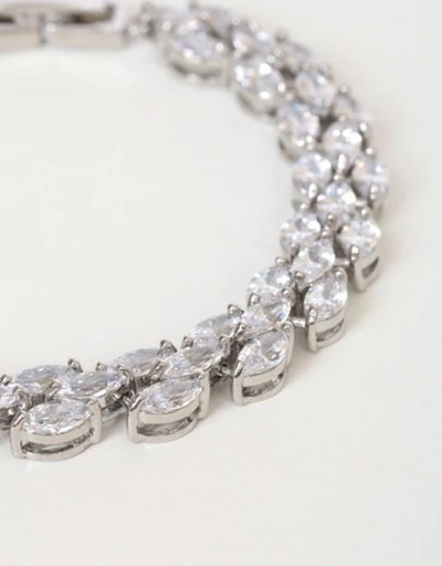 Replica Trendy Zircon Solid Bracelet For Women #794685 $18.20 USD for Wholesale