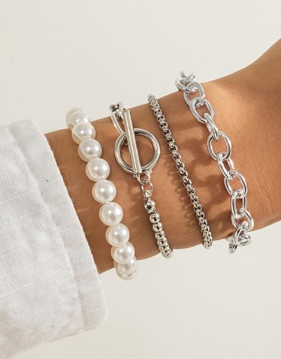 Vintage Faux-Pearl Hollow Out 4-Piece Bracelets #794687 $7.08 USD, Wholesale Fashion Bracelet