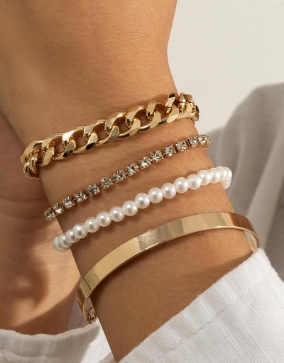 Replica Modern Faux-Pearl Chain 4-Piece Bracelets #794695 $7.25 USD for Wholesale