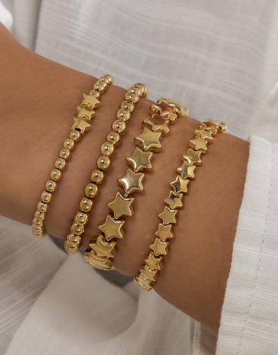 Lovely Star Solid Four Piece Bracelet Set #794700 $6.83 USD, Wholesale Fashion Bracelet