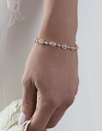 Simple Zircon Wedding Dress Accessories Bridal Bracelet #794702 $17.45 USD, Wholesale Fashion Bracelet