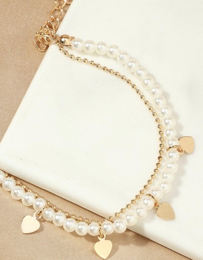 Replica Trendy Faux-Pearl Heart Double Layer Bracelet Set #794703 $7.97 USD for Wholesale