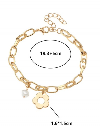 Replica Adorable Flower Snake Faux-Pearl Bracelet Women #794704 $6.80 USD for Wholesale