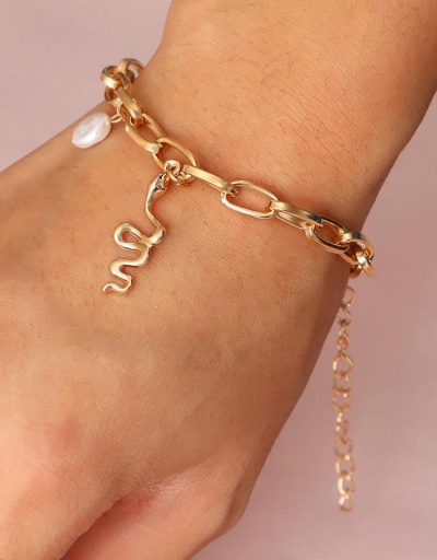 Replica Adorable Flower Snake Faux-Pearl Bracelet Women #794704 $6.80 USD for Wholesale