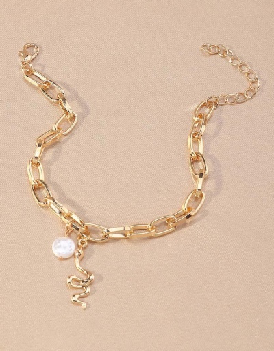 Replica Adorable Flower Snake Faux-Pearl Bracelet Women #794704 $6.80 USD for Wholesale