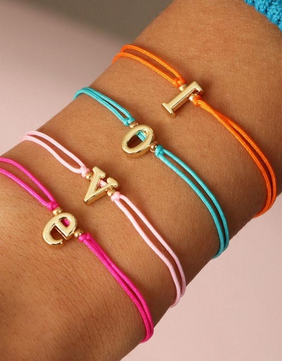 Simple LOVE Elastic Rope Friends Bracelet #794707 $8.10 USD, Wholesale Fashion Bracelet