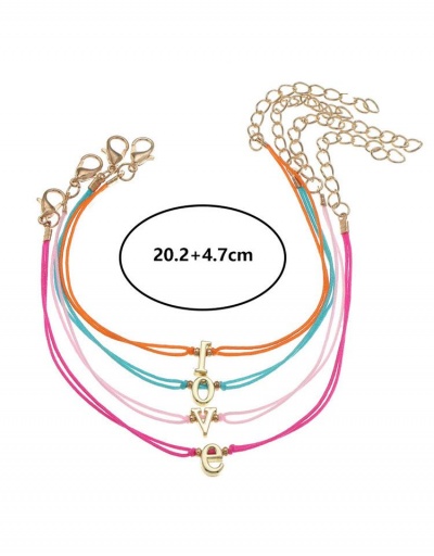 Replica Simple LOVE Elastic Rope Friends Bracelet #794707 $8.10 USD for Wholesale