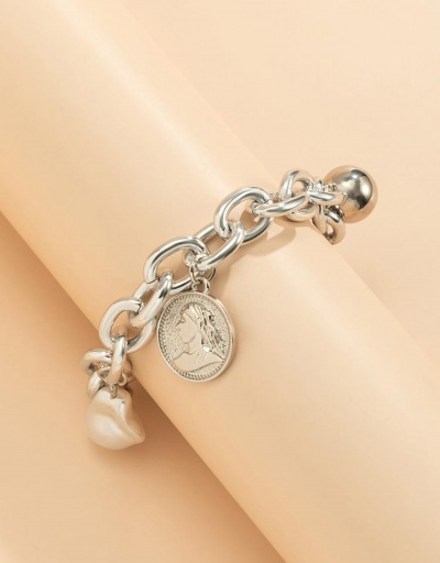 Replica Chic Faux-Pearl Round Hollow Out Bracelet #794708 $6.44 USD for Wholesale