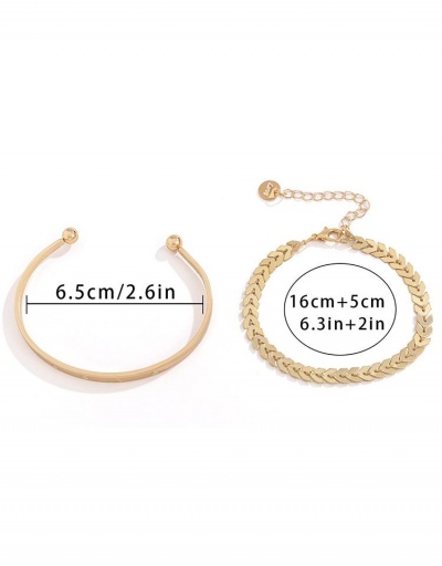 Replica Modern Solid Simple LOVE Two Piece Bracelet Set #794712 $5.94 USD for Wholesale