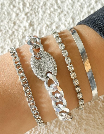 Replica Designed Rhinestone Hollow Out 4-Piece Bracelets #794714 $8.14 USD for Wholesale