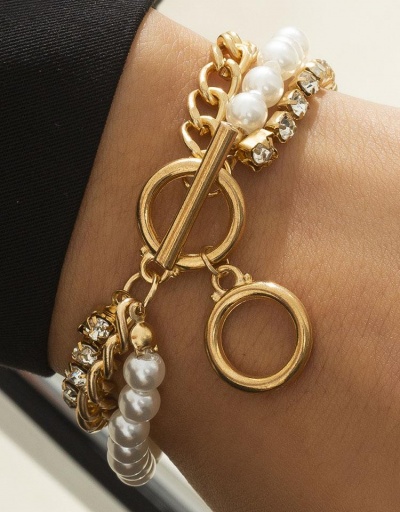 Replica Chic Faux-Pearl Multiple Layer Bracelets #794715 $6.44 USD for Wholesale