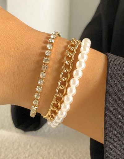 Replica Chic Faux-Pearl Multiple Layer Bracelets #794715 $6.44 USD for Wholesale