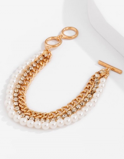 Replica Chic Faux-Pearl Multiple Layer Bracelets #794715 $6.44 USD for Wholesale