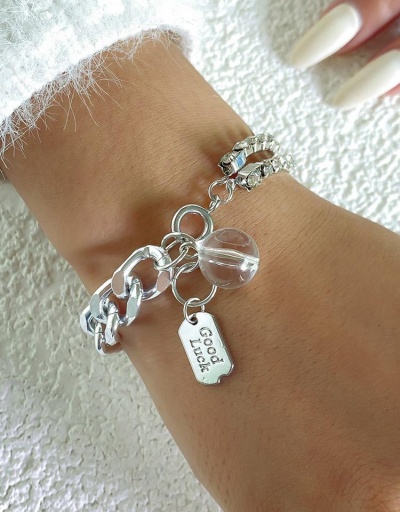 Replica Alloy Acrylic Transparent Ball Letter Hollow Out Bracelet  #794719 $6.21 USD for Wholesale