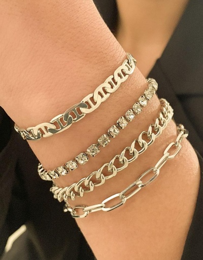 Replica Hip Hop Hollow Out Four-Piece Bracelet #794721 $6.80 USD for Wholesale