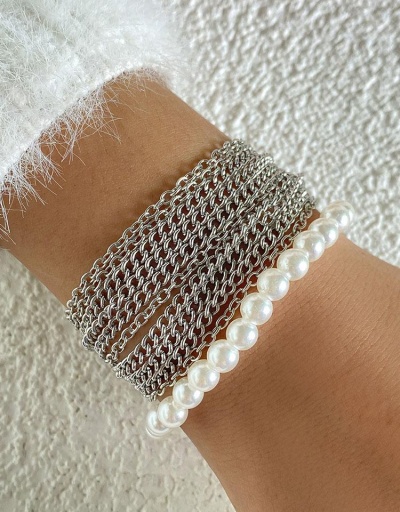 Replica Stylish Faux-Pearl Multiple Layer Bracelet Set #794722 $5.98 USD for Wholesale