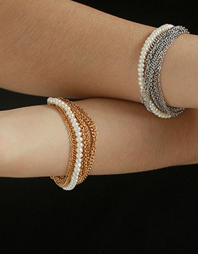 Replica Stylish Faux-Pearl Multiple Layer Bracelet Set #794722 $5.98 USD for Wholesale