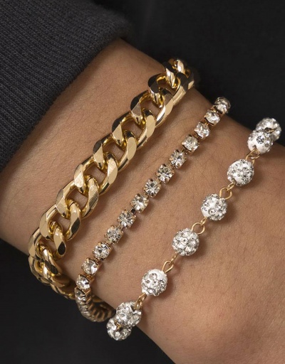 Replica Characteristic Rhinestone Hip Hop Bracelet Set #794726 $9.02 USD for Wholesale