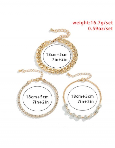 Replica Characteristic Rhinestone Hip Hop Bracelet Set #794726 $9.02 USD for Wholesale