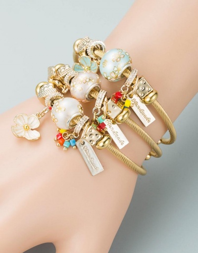 National Style Flower Square Geometry Bracelet #794730 $10.58 USD, Wholesale Fashion Bracelet