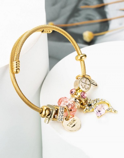 Replica Dressy Heart Geometry Rhinestone Bracelet Ladies #794732 $11.29 USD for Wholesale