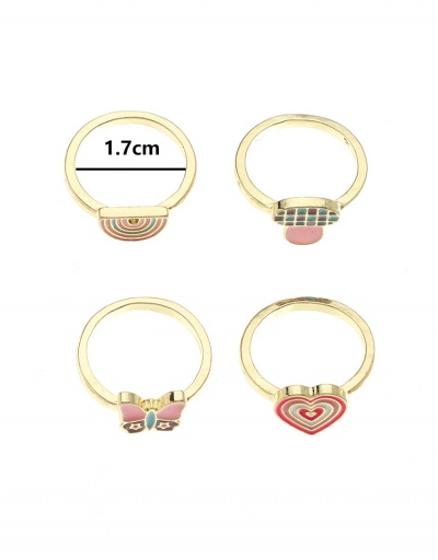 Replica Cute Heart Mushroom Butterfly Ring Set #794735 $8.74 USD for Wholesale