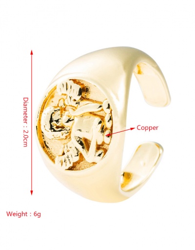 Replica Hip Hop Solid Hollow Out Leopard Angle Rings #794736 $7.54 USD for Wholesale