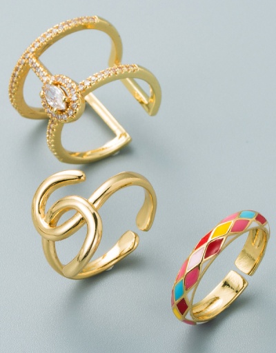 Simple Contrast Color Geometry Ring Women #794737 $9.44 USD, Wholesale Fashion Ring