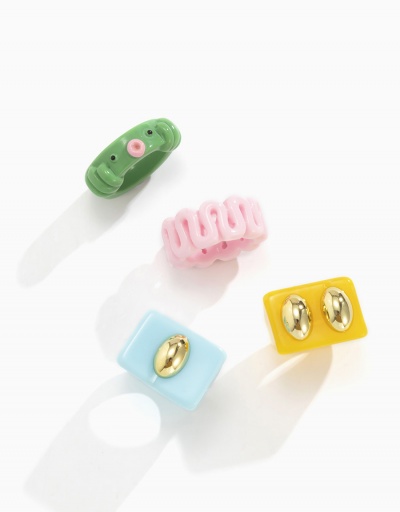 Replica Cute Animal Square Acrylic Ring Set #794742 $8.45 USD for Wholesale