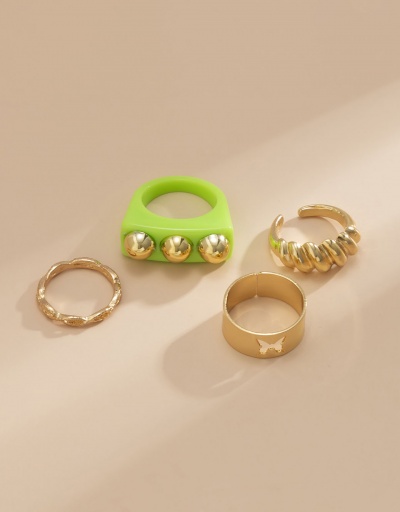 Replica Vintage Twist Butterfly Hollow Out 4 Piece Ring Set #794753 $5.75 USD for Wholesale