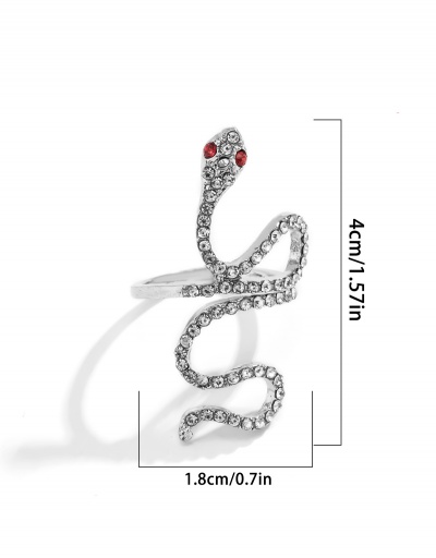 Replica Vintage National Snake Shape Rhinestone Ring Accessories #794760 $5.38 USD for Wholesale