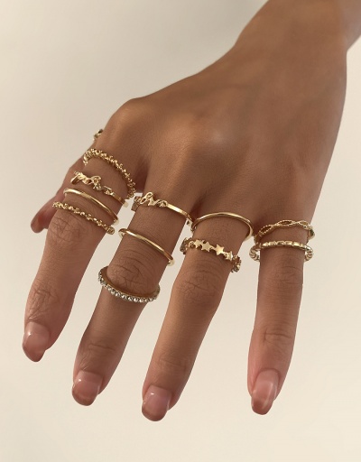 Replica Fashion Geometry Simple Punk Women Ring Sets #794761 $6.94 USD for Wholesale