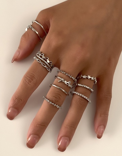 Replica Fashion Geometry Simple Punk Women Ring Sets #794761 $6.94 USD for Wholesale