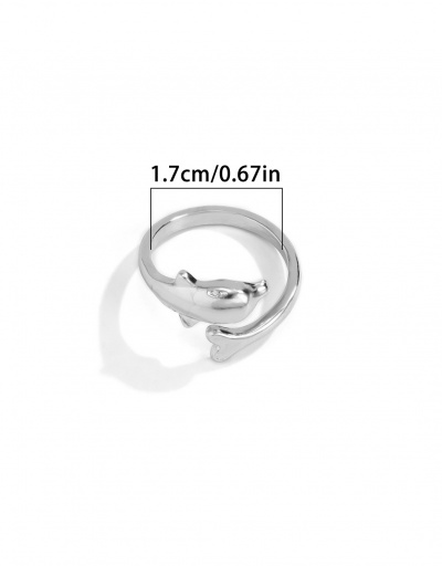 Replica Adorable Solid Dolphin Simple Ring For Ladies #794763 $5.38 USD for Wholesale