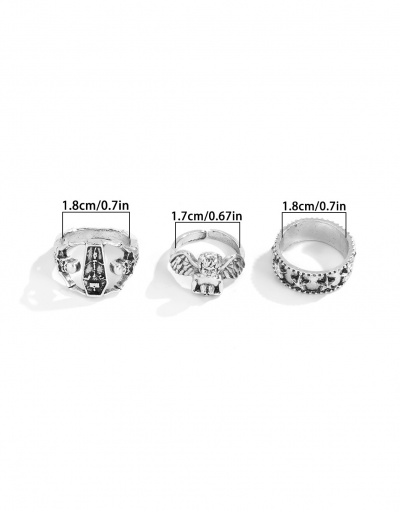 Replica Characteristic Vintage Angle Star 3 Piece Ring Set #794766 $5.72 USD for Wholesale