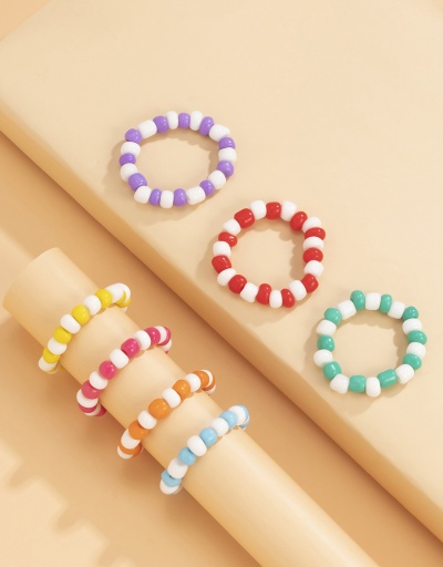 Replica Vacation Contrast Color Beads Multiple Ring Set #794767 $4.80 USD for Wholesale