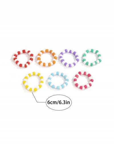 Replica Vacation Contrast Color Beads Multiple Ring Set #794767 $4.80 USD for Wholesale