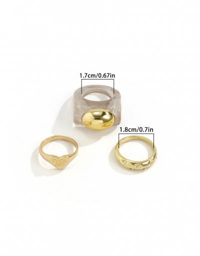 Replica Vintage Create Geometry Stylish Women Rings #794770 $5.94 USD for Wholesale